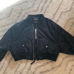 Cropped Zara Bomber Jacket